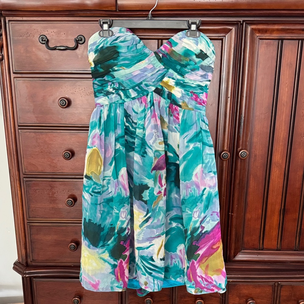 Donna Morgan Multicolor Strapless Dress